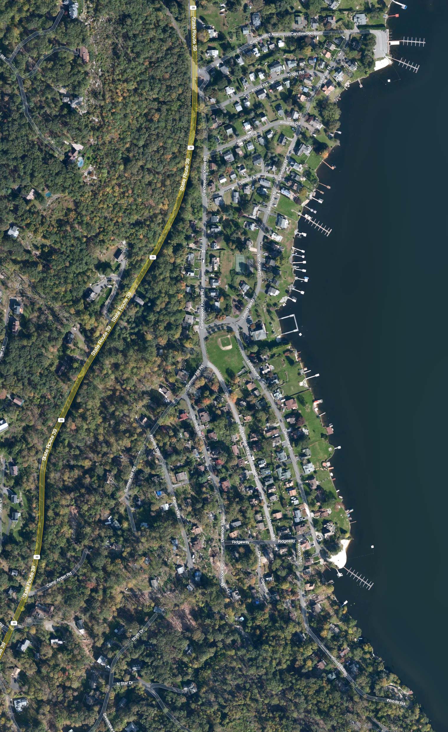 Candlewood Knolls Satellite Map